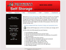 Tablet Screenshot of fortressselfstorage.ca